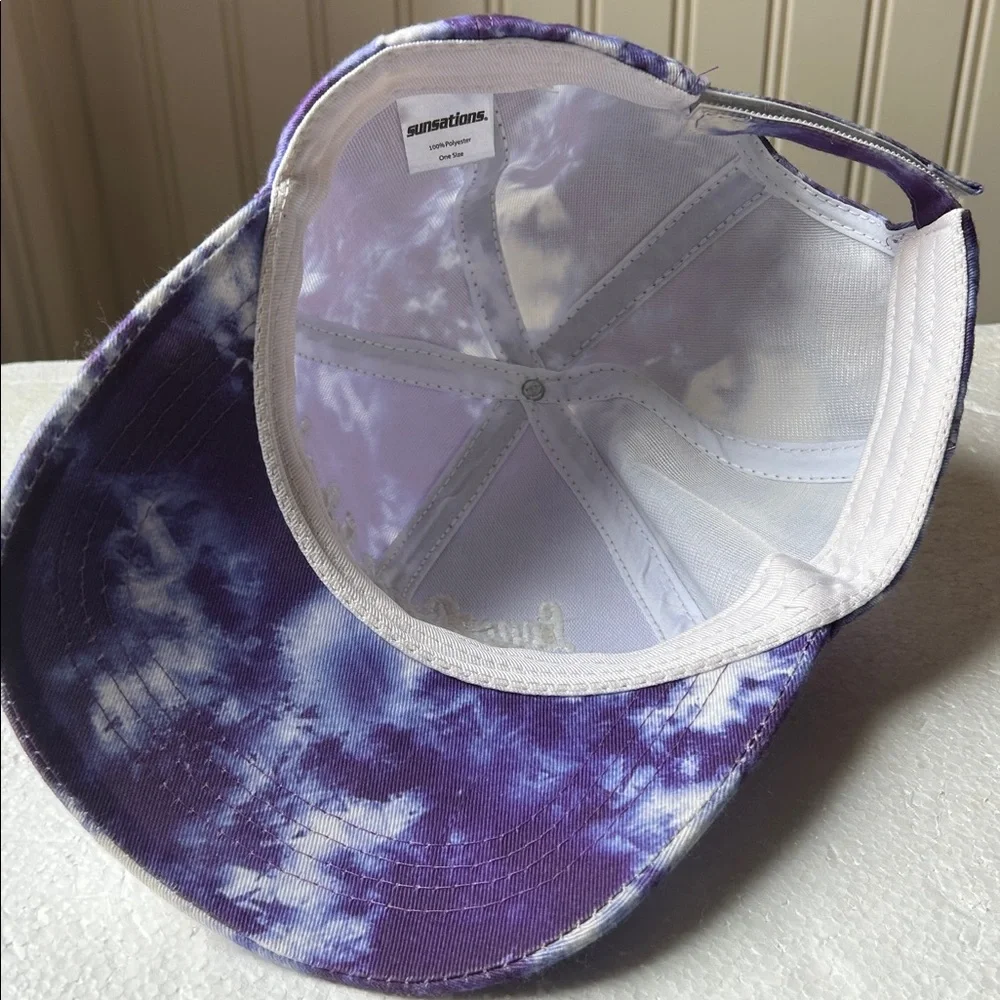 NWOT Sunsations embroidered Long Beach Island NJ Tie Dye LBI adjustable Hat OS